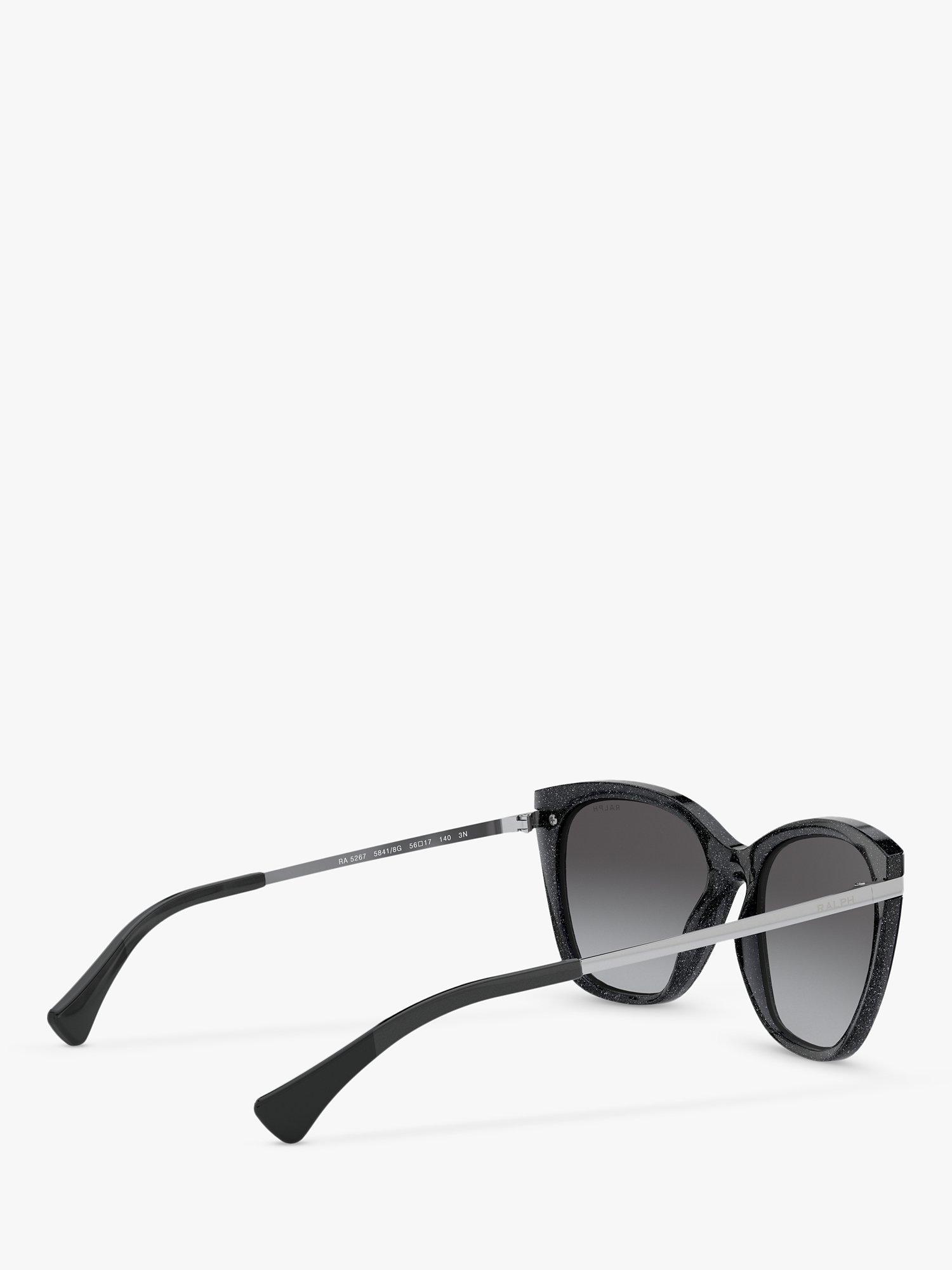Product image 9 of 11, which shows Ralph Lauren RA5267 Women's Butterfly Sunglasses, Black/Grey Gradient