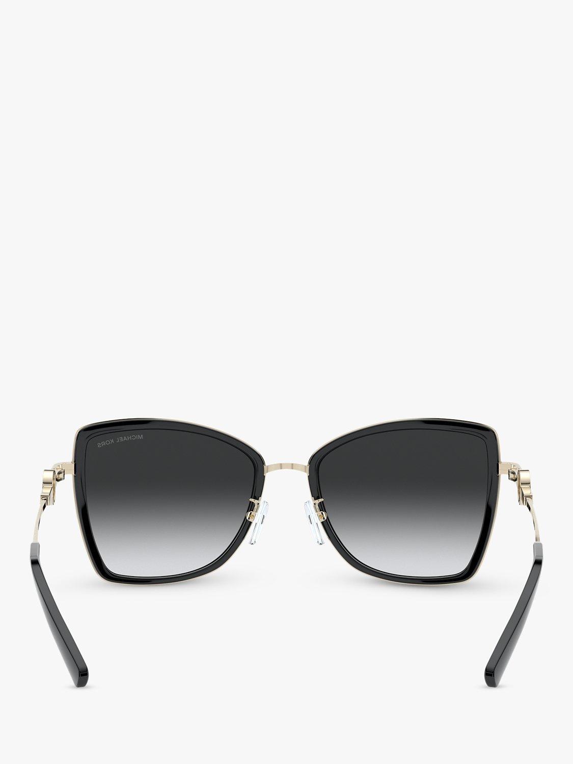 Product image 7 of 11, which shows Michael Kors MK1067B Women's Corsica Cat's Eye Sunglasses, Gold Black/Black Gradient
