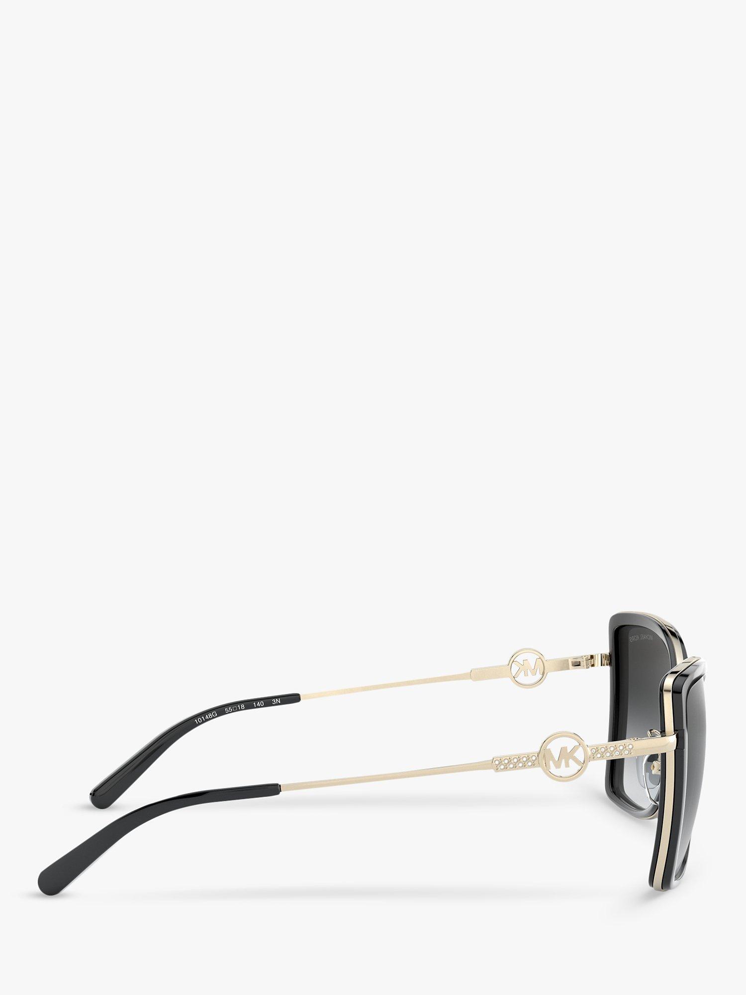 Product image 10 of 11, which shows Michael Kors MK1067B Women's Corsica Cat's Eye Sunglasses, Gold Black/Black Gradient