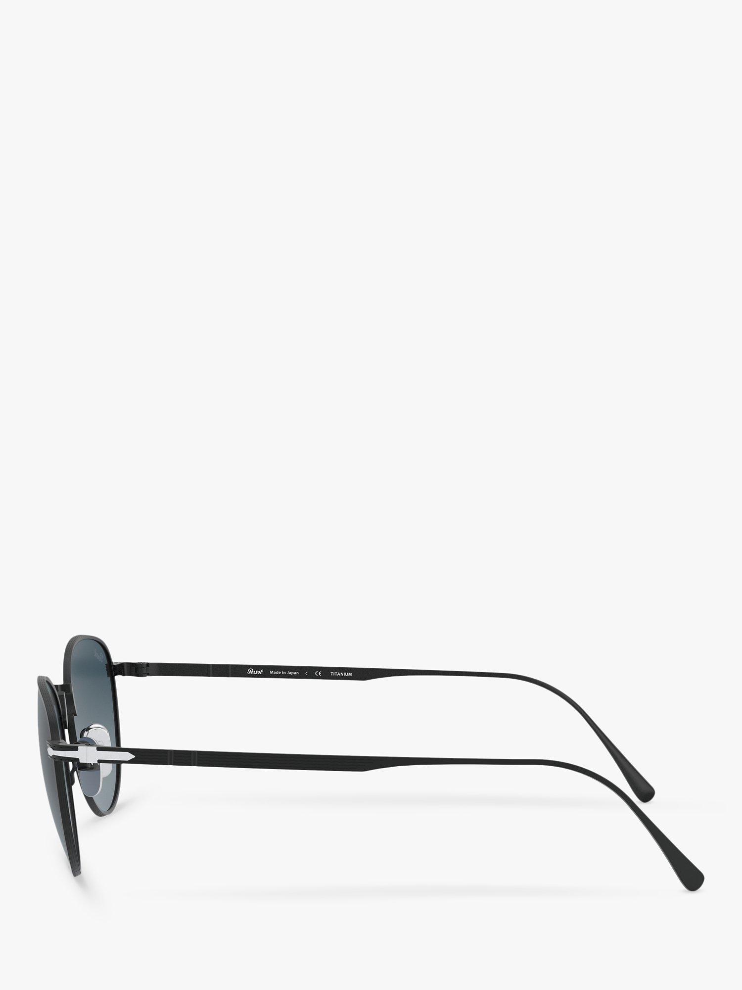 Product image 4 of 11, which shows Persol PO5002ST Men's Oval Sunglasses, Black/Blue Gradient