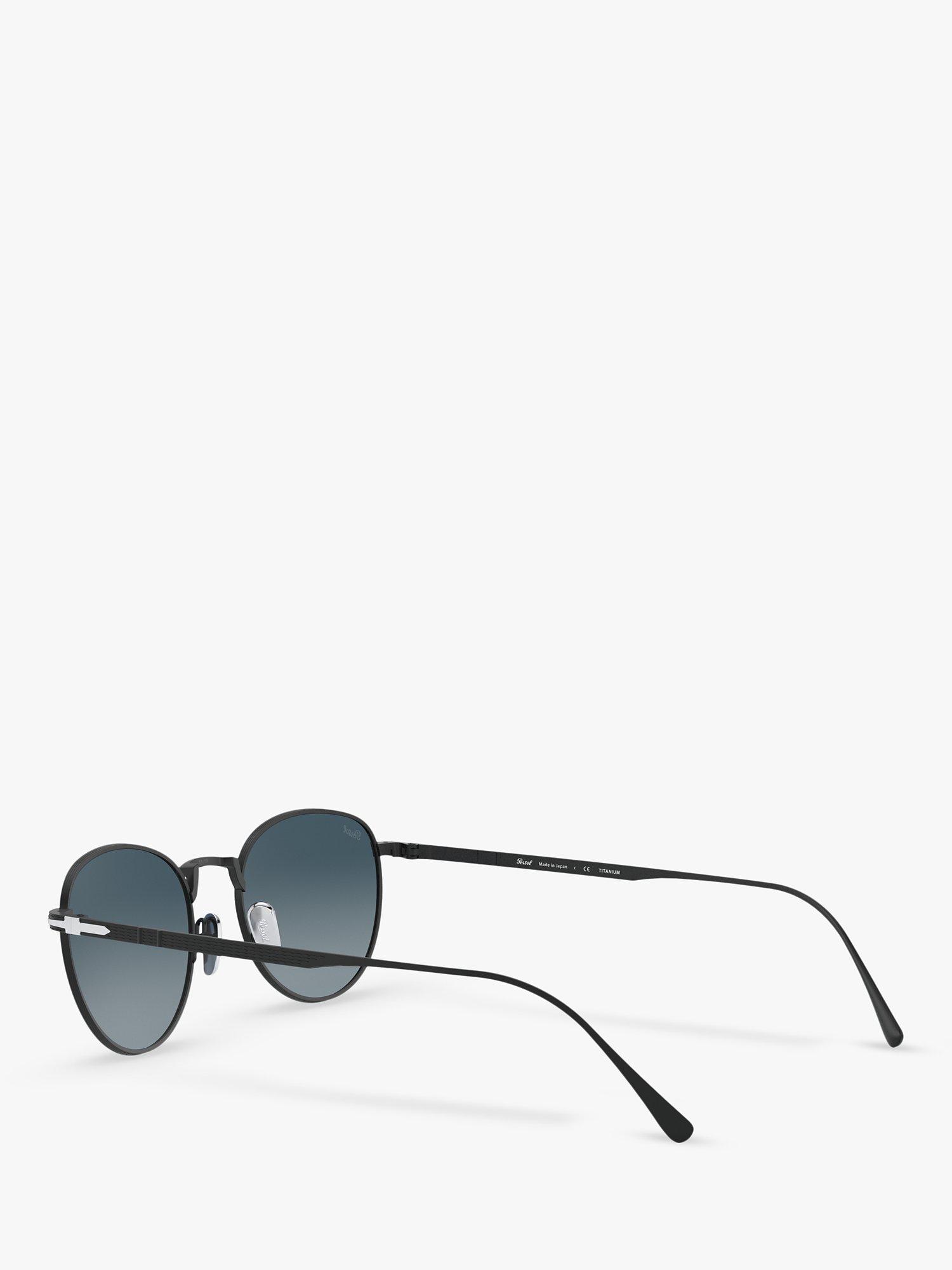 Product image 5 of 11, which shows Persol PO5002ST Men's Oval Sunglasses, Black/Blue Gradient