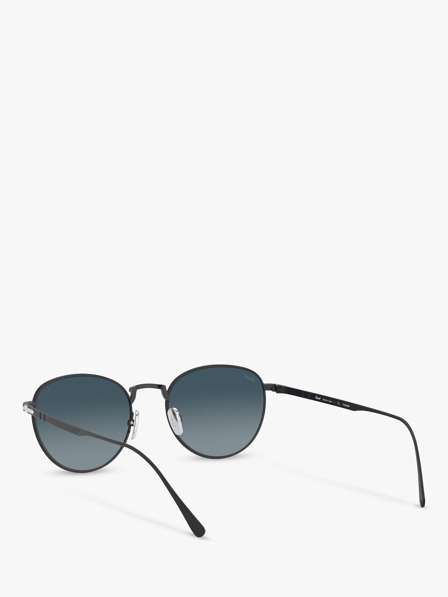 Product image 6 of 11, which shows Persol PO5002ST Men's Oval Sunglasses, Black/Blue Gradient