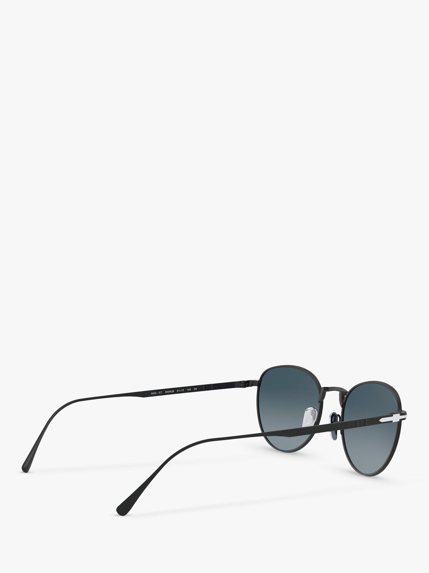Product image 9 of 11, which shows Persol PO5002ST Men's Oval Sunglasses, Black/Blue Gradient