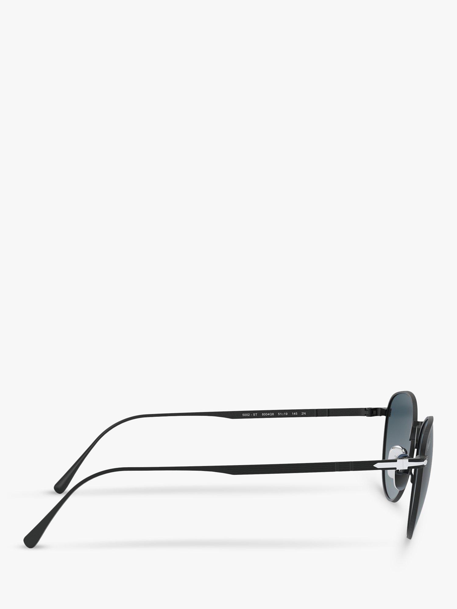 Product image 10 of 11, which shows Persol PO5002ST Men's Oval Sunglasses, Black/Blue Gradient