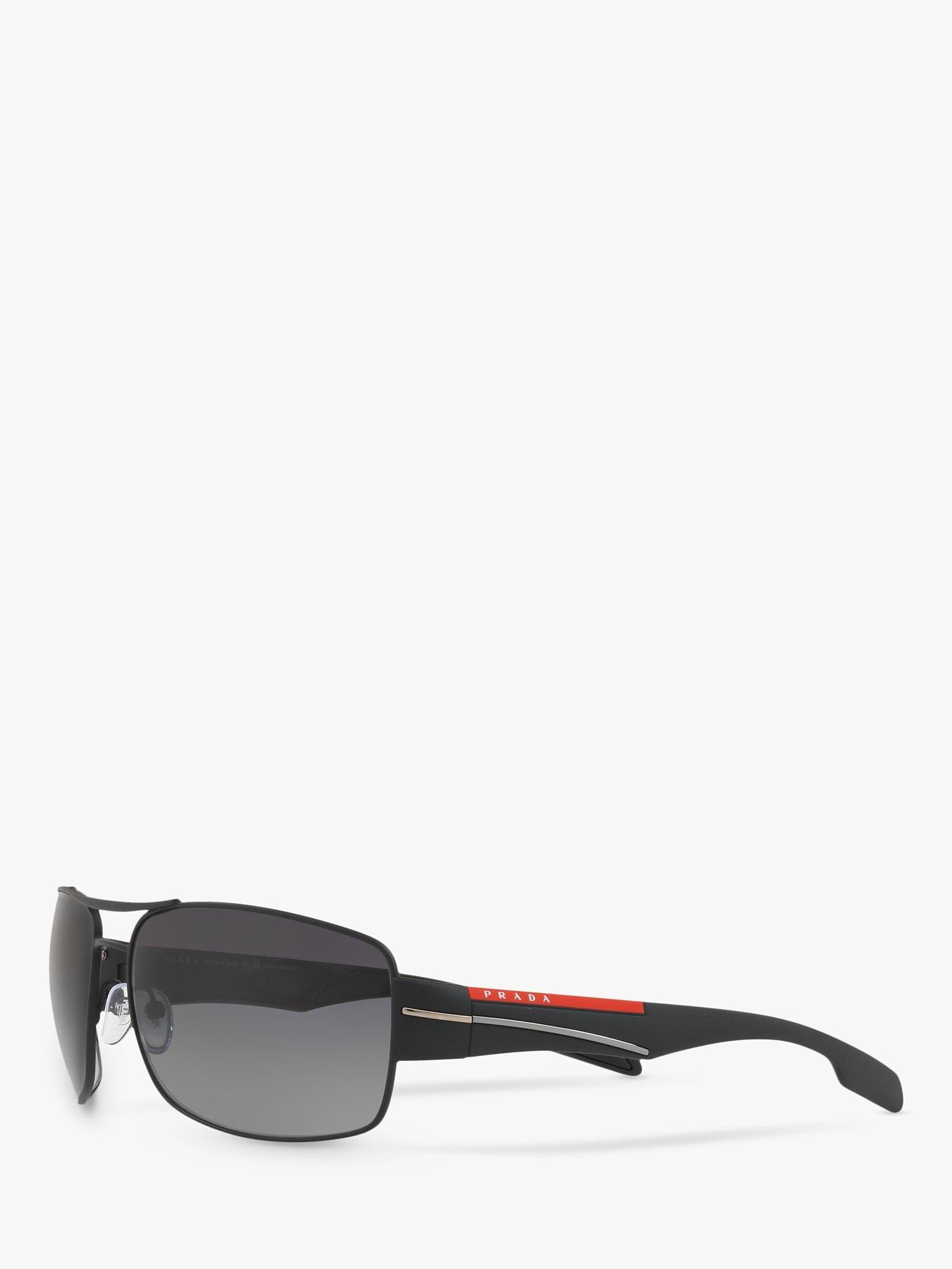 Product image 2 of 11, which shows Prada PS 53NS Men's Rectangular Sunglasses, Black Rubber