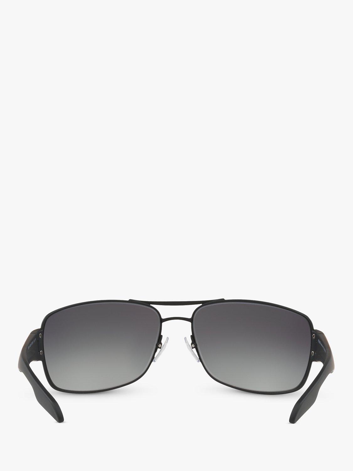 Product image 7 of 11, which shows Prada PS 53NS Men's Rectangular Sunglasses, Black Rubber