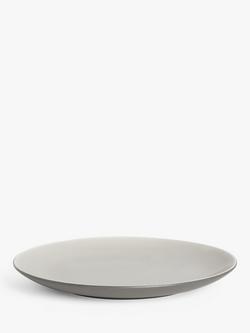 John Lewis Puritan Stoneware Side Plates, Set of 4, 21.5cm - view 2, Dark Grey