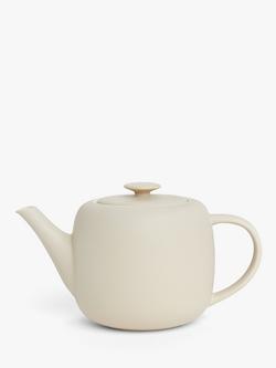 John Lewis Puritan Stoneware 4 Cup Teapot, 1.1L, Natural Putty