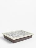 John Lewis Floral Pattern Lap Tray, 44cm, Grey