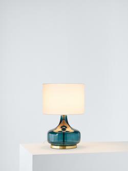 John Lewis Atley Glass Table Lamp, Turquoise, Turquoise