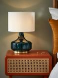 John Lewis Atley Glass Table Lamp, Turquoise