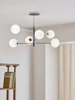 John Lewis Parity 6 Arm Ceiling Light - view 2, Chrome