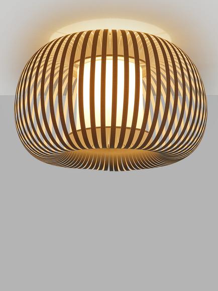 John Lewis Harmony Ribbon Semi Flush Ceiling Light, Reflect Grey