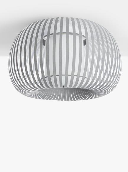John Lewis Harmony Ribbon Semi Flush Ceiling Light - view 2, Reflect Grey
