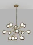 John Lewis Huxley Chandelier Ceiling Light, Smoke/Antique Brass