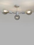 John Lewis Spoke 3 Arm Semi Flush Ceiling Light