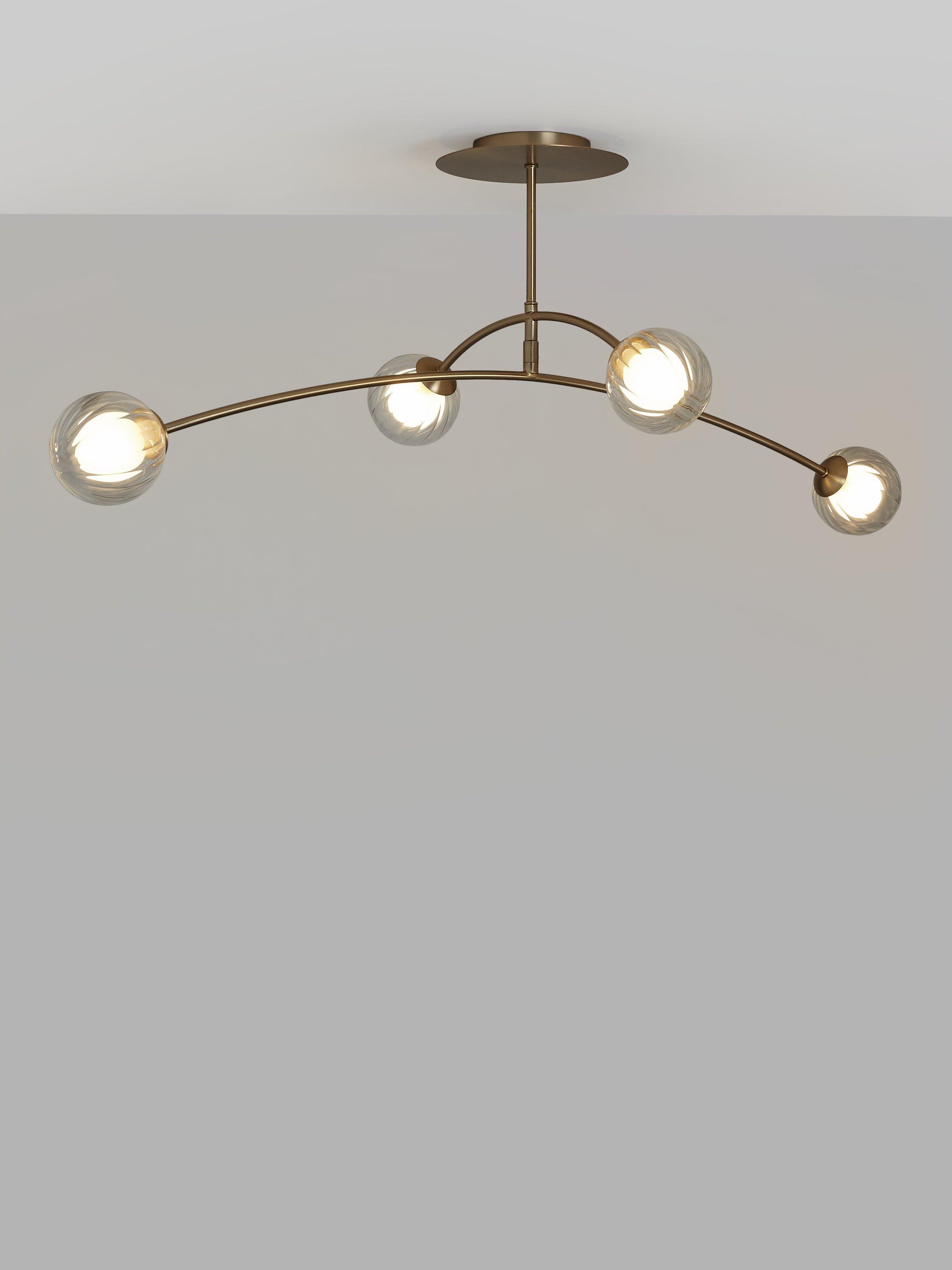 John Lewis & Partners Balance Semi Flush Ceiling Light, Champagne
