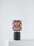 Orla Kiely Pink Stem Ceramic Table Lamp, Navy/Pink