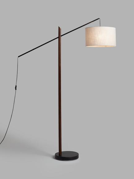 John Lewis Fishing Rod Floor Lamp, Walnut, Walnut