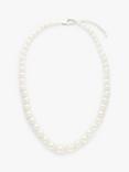 Lido Pearls Graduating Freshwater Pearl Necklace, White