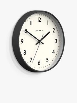 Jones Clocks Jam Analogue Wall Clock, 30cm - view 2, Blizzard Grey