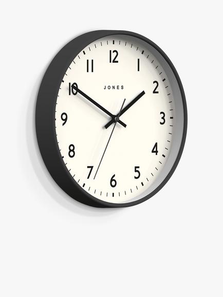 Jones Clocks Jam Analogue Wall Clock, 30cm - view 2, Blizzard Grey