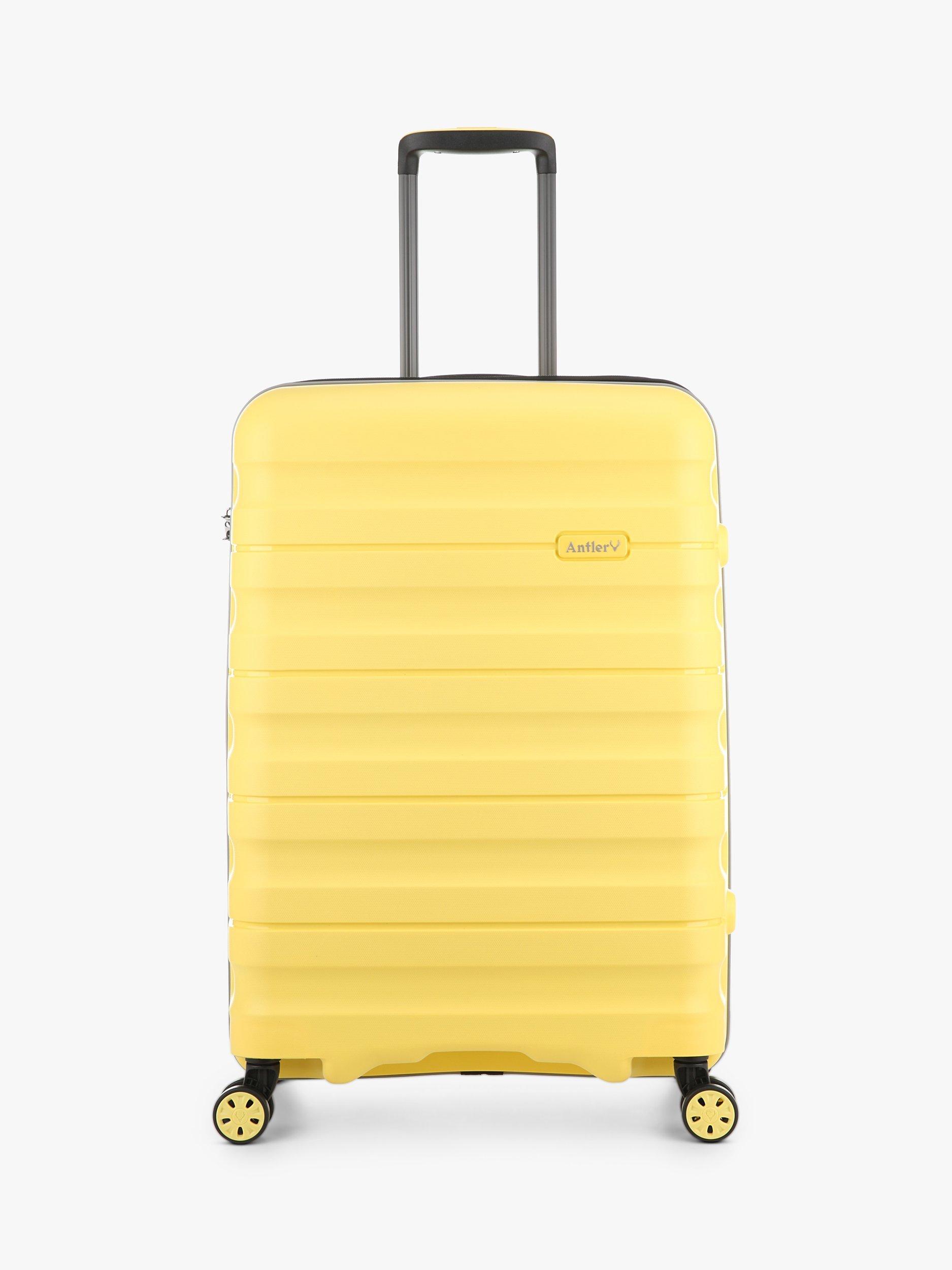 Antler Juno II 4-Wheel 68cm Expandable Medium Suitcase, Yellow