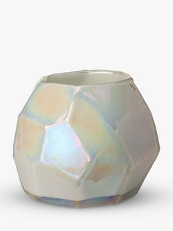 pols potten Graphic Lustre Tealight Holder, White