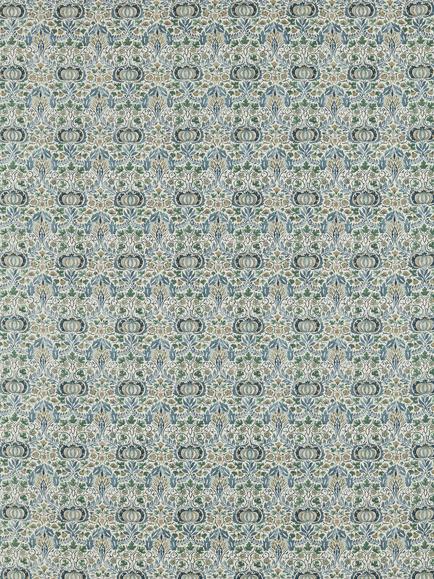 Morris & Co. Little Chintz Furnishing Fabric, Blue/Fennel