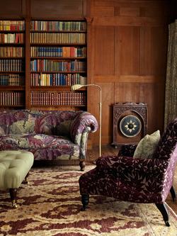 Morris & Co. Acanthus Embroidery Furnishing Fabric - view 2, Grape/Heather