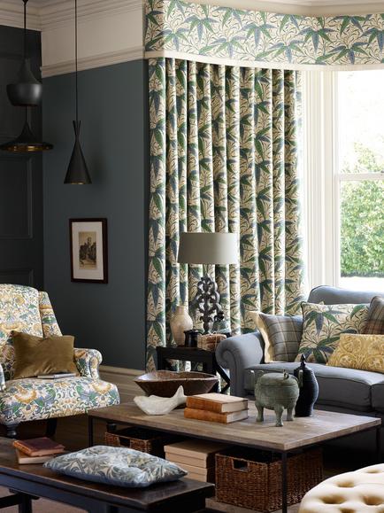 Morris & Co. Bamboo Furnishing Fabric - view 2, Thyme/Artichoke