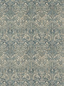 Morris & Co. Bluebell Cotton Furnishing Fabric, Seagreen/Vellum