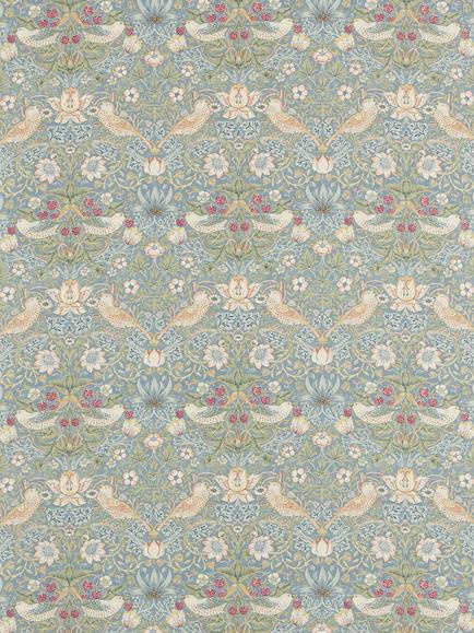 Morris & Co. Strawberry Thief Furnishing Fabric, Slate/Vellum