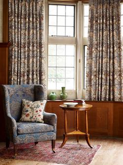 Morris & Co. Strawberry Thief Furnishing Fabric - view 2, Chocolate/Slate