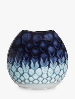 Poole Pottery Ocean Purse Vase, H20cm, Blue