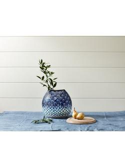 Poole Pottery Ocean Purse Vase, H20cm - view 2, Blue