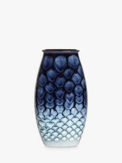 Poole Pottery Ocean Manhattan Vase, H26cm, Blue, Blue