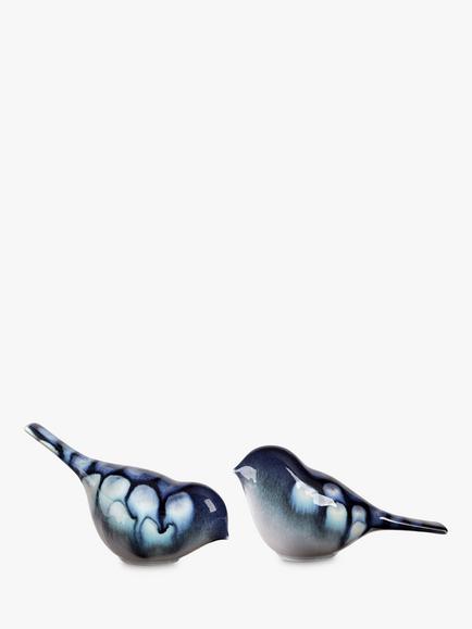 Poole Pottery Ocean Bird Ornament, Set of 2, Blue
