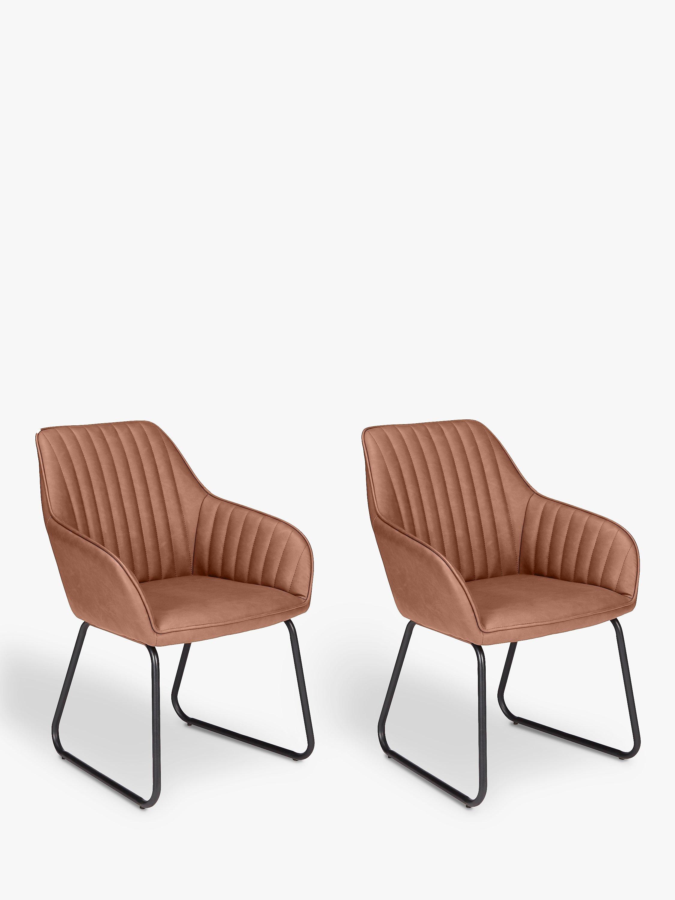 John Lewis Brooks Dining Armchairs, Set of 2, Tan