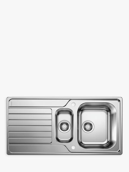 BLANCO Dinas Inset Kitchen Sink, Stainless Steel, Stainless Steel