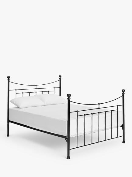 Wrought Iron And Brass Bed Co. Lily Iron Bed Frame, Super King Size, Black