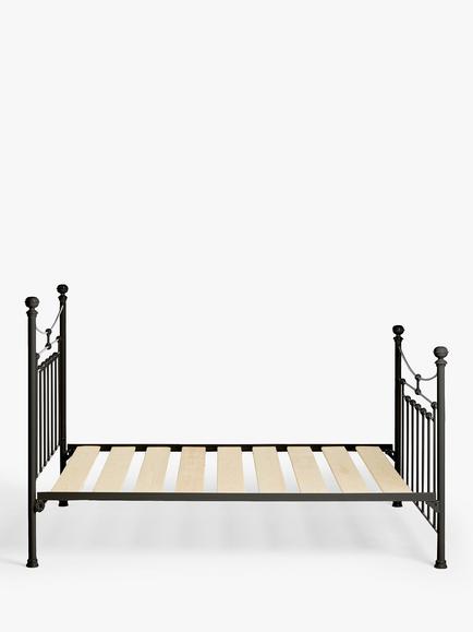 Wrought Iron And Brass Bed Co. Lily Iron Bed Frame, King Size - view 2, Black