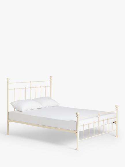 Wrought Iron And Brass Bed Co. Sophie Iron Bed Frame, Super King Size, Cream