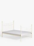 Wrought Iron And Brass Bed Co. Lily Iron Non Sprung Platform Top Bed Frame, King Size, Cream