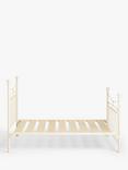 Wrought Iron And Brass Bed Co. Lily Iron Non Sprung Slatted Platform Top Bed Frame, Super King Size, Cream