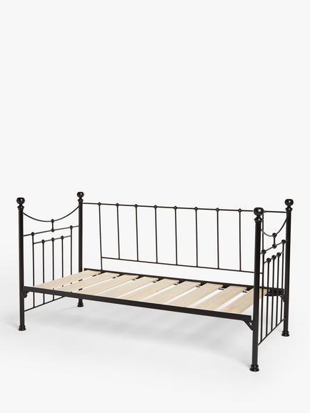 Wrought Iron And Brass Bed Co. Lily Iron Day Bed Frame, Single - view 2, Black
