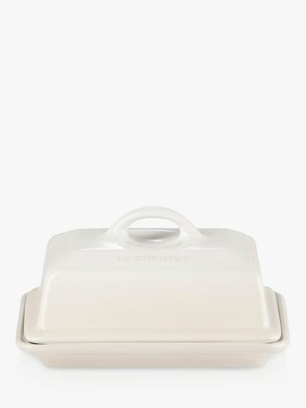 Le Creuset Stoneware Butter Dish - view 2, Meringue