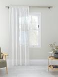 John Lewis Stitched Stripe Voile Fabric, White