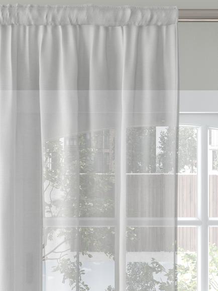 John Lewis Plain Muslin Voile Fabric - view 2, White