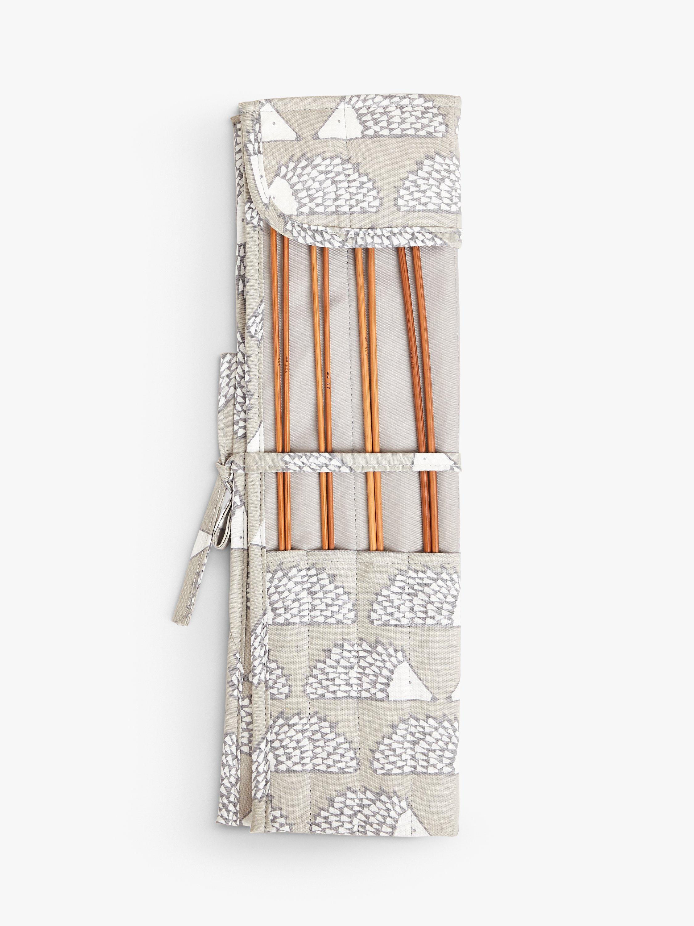 John Lewis Scion Spike Hedgehog Print Knitting Needle Roll, Grey